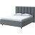 Кровать Routa велюр gratta 4 серый космос 1200x2000, изголовье мягкое
