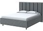Кровать Routa велюр gratta 4 серый космос 900x2000, изголовье мягкое
