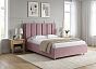 Кровать Routa велюр gratta 6 ягодный мусс 1200x2000, изголовье мягкое
