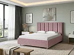 Кровать Routa велюр gratta 6 ягодный мусс без П/М 90x200, без ортопедического основания, изголовье мягкое