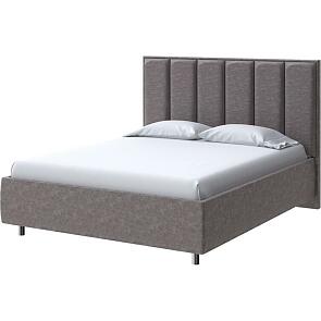 Кровать Routa велюр gratta 7 жареный миндаль 1400x2000, изголовье мягкое