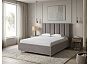 Кровать Routa велюр gratta 7 жареный миндаль 1400x2000, изголовье мягкое