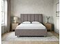 Кровать Routa велюр gratta 7 жареный миндаль 1600x2000, изголовье мягкое