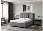 Кровать Routa велюр gratta 7 жареный миндаль 1800x2000, изголовье мягкое