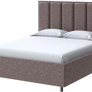 Кровать Routa велюр gratta 8 брауни 1400x2000, изголовье мягкое