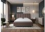 Кровать Routa велюр gratta 8 брауни 1400x2000, изголовье мягкое