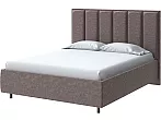 Кровать Routa велюр gratta 8 брауни без П/М 160x200, без ортопедического основания, изголовье мягкое
