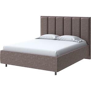 Кровать Routa велюр gratta 8 брауни 2000x2000, изголовье мягкое