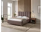Кровать Routa велюр gratta 8 брауни без П/М 80x200, без ортопедического основания, изголовье мягкое