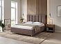 Кровать Routa велюр gratta 8 брауни 900x2000, изголовье мягкое