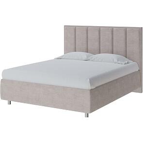 Кровать Routa велюр лофти бежевый 1400x2000, изголовье мягкое
