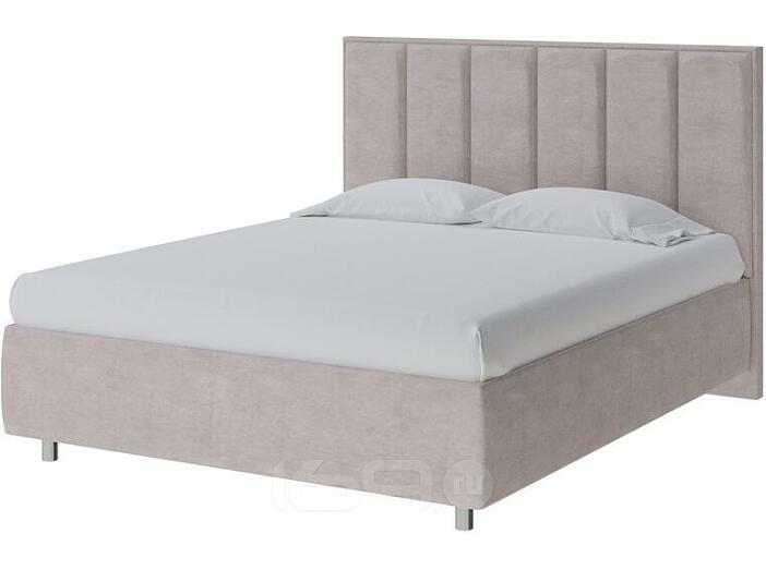 Кровать Routa велюр лофти бежевый 800x2000, изголовье мягкое
