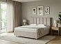 Кровать Routa велюр лофти бежевый 900x2000, изголовье мягкое