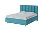 Кровать Routa велюр лофти лазурь 1400x2000, изголовье мягкое