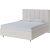 Кровать Routa велюр лофти лён 1200x2000, изголовье мягкое