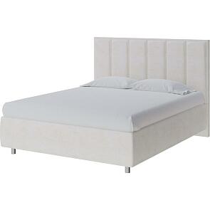 Кровать Routa велюр лофти лён 1400x2000, изголовье мягкое