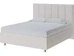 Кровать Routa велюр лофти лён без П/М 80x200, без ортопедического основания, изголовье мягкое