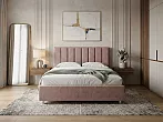 Кровать Routa велюр лофти мокко без П/М 160x200, без ортопедического основания, изголовье мягкое