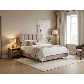 Кровать Routa велюр лофти мокко 900x2000, изголовье мягкое