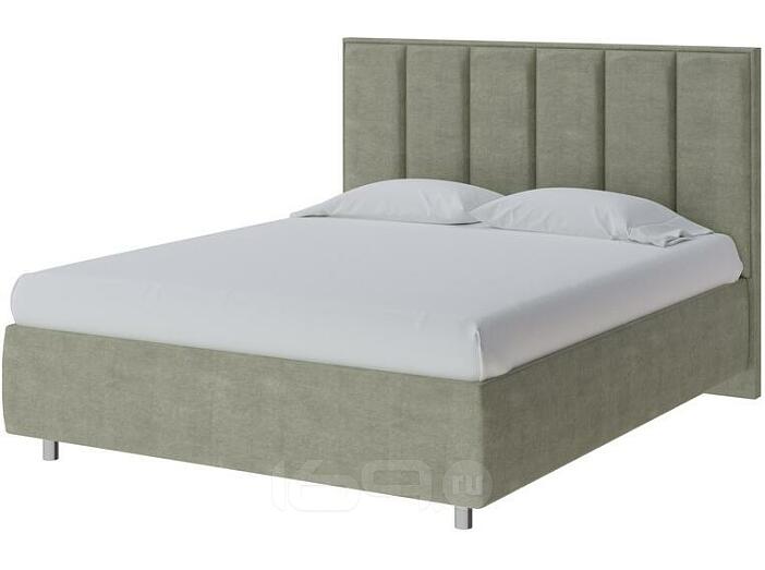 Кровать Routa велюр лофти олива 1200x2000, изголовье мягкое