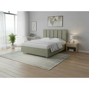 Кровать Routa велюр лофти олива 1400x2000, изголовье мягкое