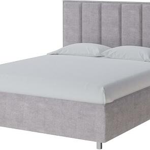 Кровать Routa велюр лофти серый 1600x2000, изголовье мягкое