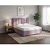 Кровать Routa велюр лофти слива без подъёмного механизма 1200x2000, без ортопедического основания, изголовье мягкое