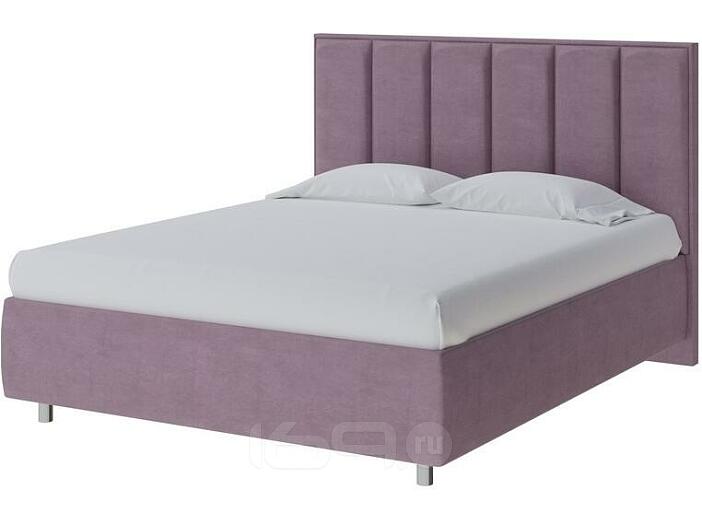 Кровать Routa велюр лофти слива 1800x2000, изголовье мягкое