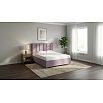 Кровать Routa велюр лофти слива без подъёмного механизма 2000x2000, без ортопедического основания, изголовье мягкое