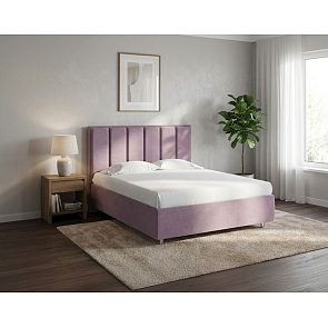Кровать Routa велюр лофти слива 800x2000, изголовье мягкое