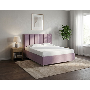 Кровать Routa велюр лофти слива 900x2000, изголовье мягкое