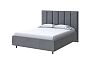 Кровать Routa велюр ultra мокрый асфальт 1400x2000, изголовье мягкое