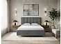 Кровать Routa велюр ultra мокрый асфальт 1400x2000, изголовье мягкое