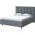 Кровать Routa велюр ultra мокрый асфальт 1600x2000, изголовье мягкое