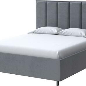 Кровать Routa велюр ultra мокрый асфальт 1800x2000, изголовье мягкое