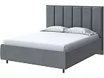 Кровать Routa велюр ultra мокрый асфальт без П/М 180x200, без ортопедического основания, изголовье мягкое