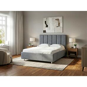 Кровать Routa велюр ultra мокрый асфальт 800x2000, изголовье мягкое