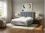 Кровать Routa велюр ultra мокрый асфальт без П/М 80x200, без ортопедического основания, изголовье мягкое