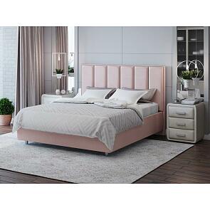 Кровать Routa велюр ultra розовый мусс 1400x2000, изголовье мягкое