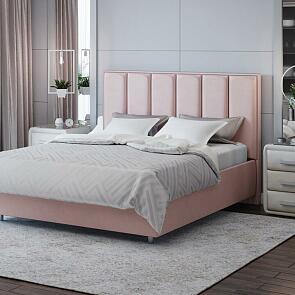 Кровать Routa велюр ultra розовый мусс 1600x2000, изголовье мягкое