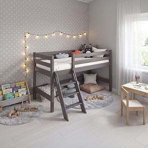 Кровать Соня без обивки сиреневый без П/М 800x1900, ортопедическое основание, изголовье жесткое