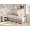 Кровать Umka велюр gratta 2 латте с подъемным механизмом 800x2000, изголовье мягкое