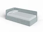 Кровать Umka велюр gratta 3 утренний туман без П/М 90x200, без ортопедического основания, изголовье мягкое