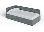 Кровать Umka велюр gratta 4 серый космос С П/М 90x200, ортопедическое основание, изголовье мягкое
