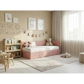 Кровать Umka велюр ultra горячий шоколад С П/М 800x2000, ортопедическое основание, изголовье мягкое