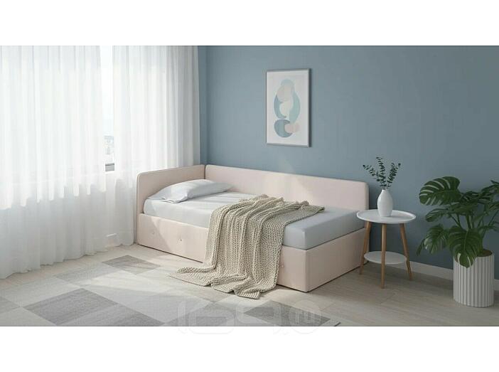 Кровать Umka велюр ultra суфле с подъемным механизмом 800x2000, изголовье мягкое