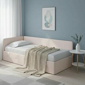 Кровать Umka велюр ultra суфле С П/М 800x2000, изголовье мягкое