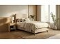 Кровать Ванесса велюр бежевый без П/М 800x2000, изголовье мягкое