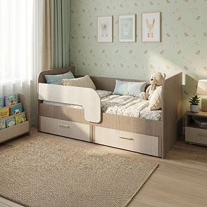 Кровать Юта без обивки коричневый без П/М 800x1600, изголовье жесткое