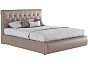 Кровать Амели экокожа капучино 1400x2000, изголовье мягкое